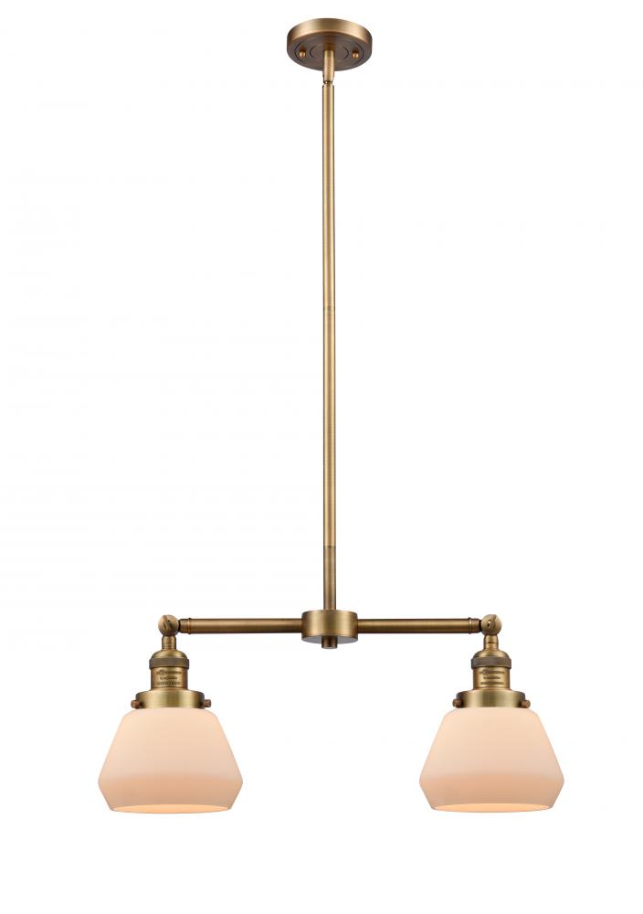 Fulton - 2 Light - 21 inch - Brushed Brass - Stem Hung - Island Light