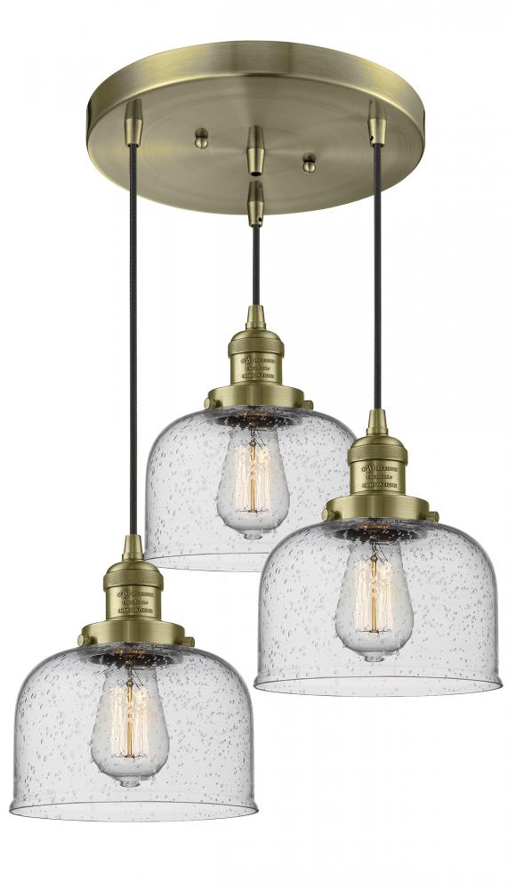 Large Bell 3 Light Multi-Pendant