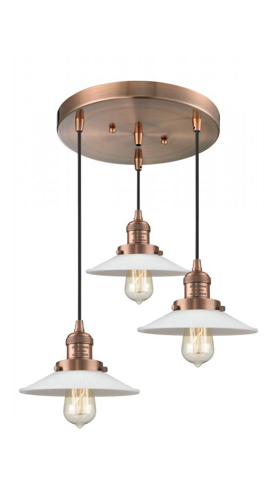 Halophane 3 Light Multi-Pendant