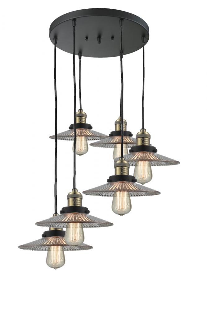 Halophane 6 Light Multi-Pendant