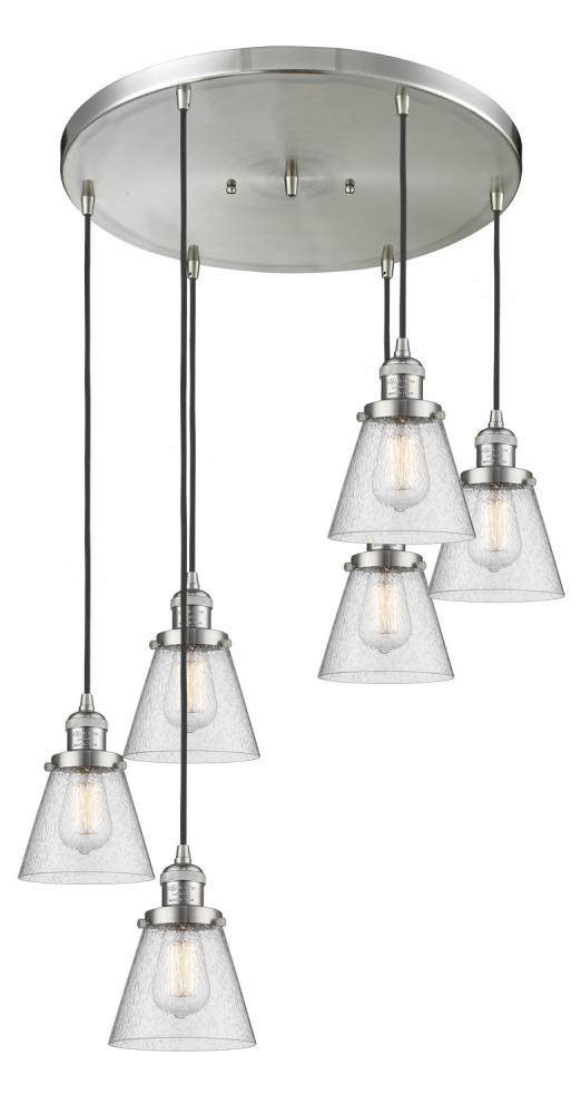 Small Cone 6 Light Multi-Pendant