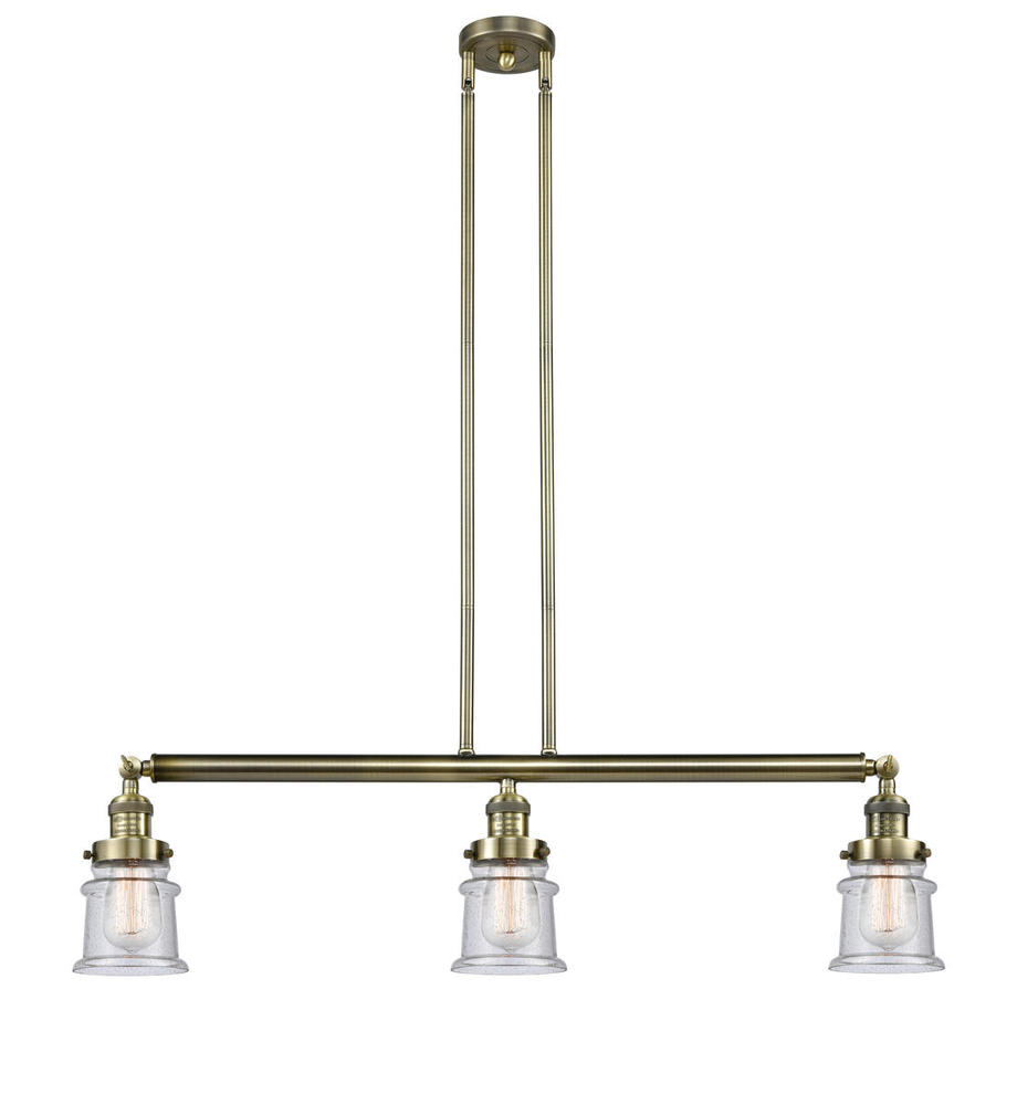 Canton - 3 Light - 39 inch - Antique Brass - Stem Hung - Island Light