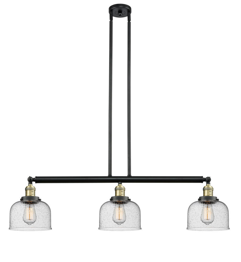 Bell - 3 Light - 41 inch - Black Antique Brass - Stem Hung - Island Light