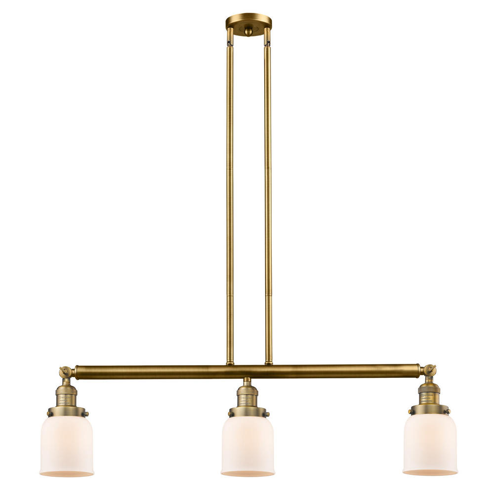 Bell - 3 Light - 38 inch - Brushed Brass - Stem Hung - Island Light