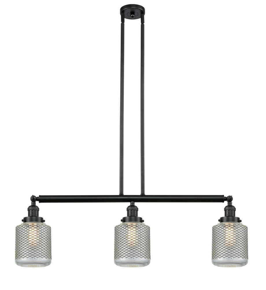 Stanton - 3 Light - 39 inch - Matte Black - Stem Hung - Island Light