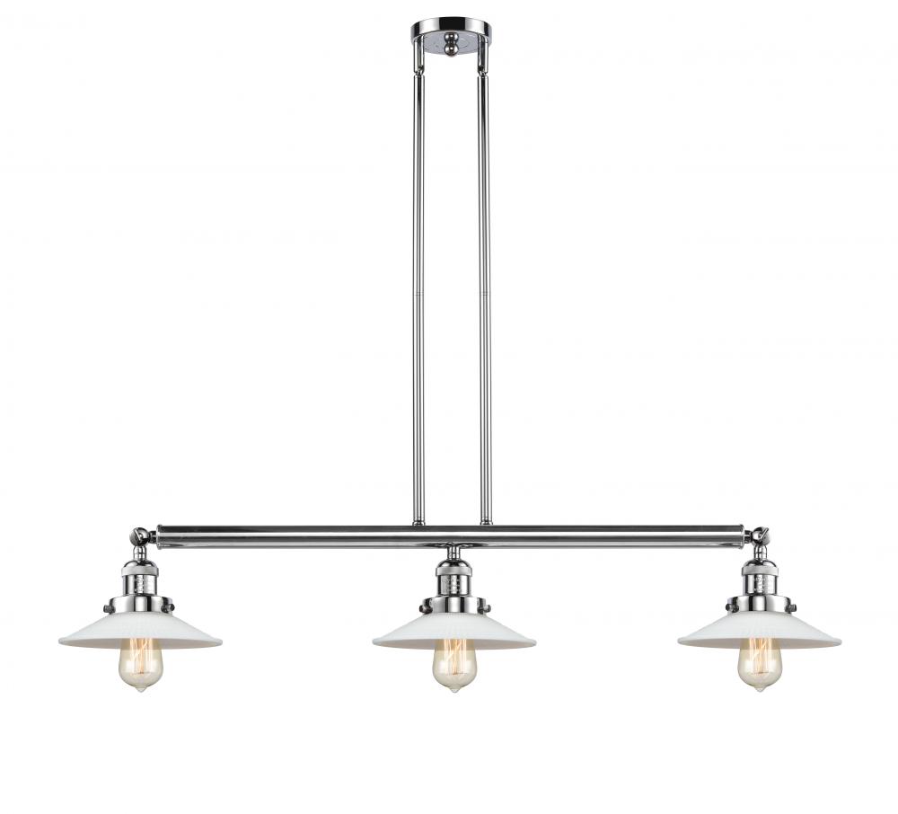 Halophane - 3 Light - 41 inch - Polished Chrome - Stem Hung - Island Light