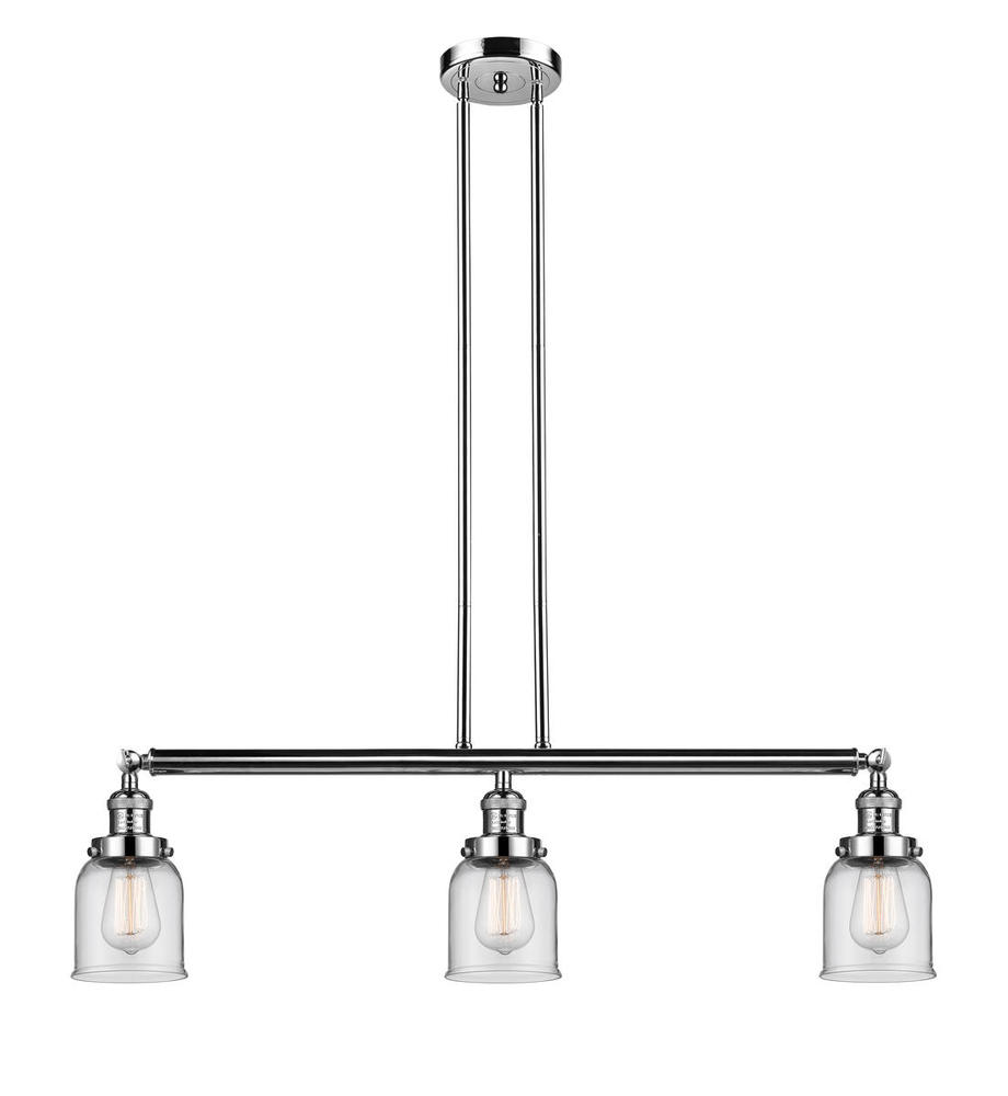 Bell - 3 Light - 38 inch - Polished Nickel - Stem Hung - Island Light