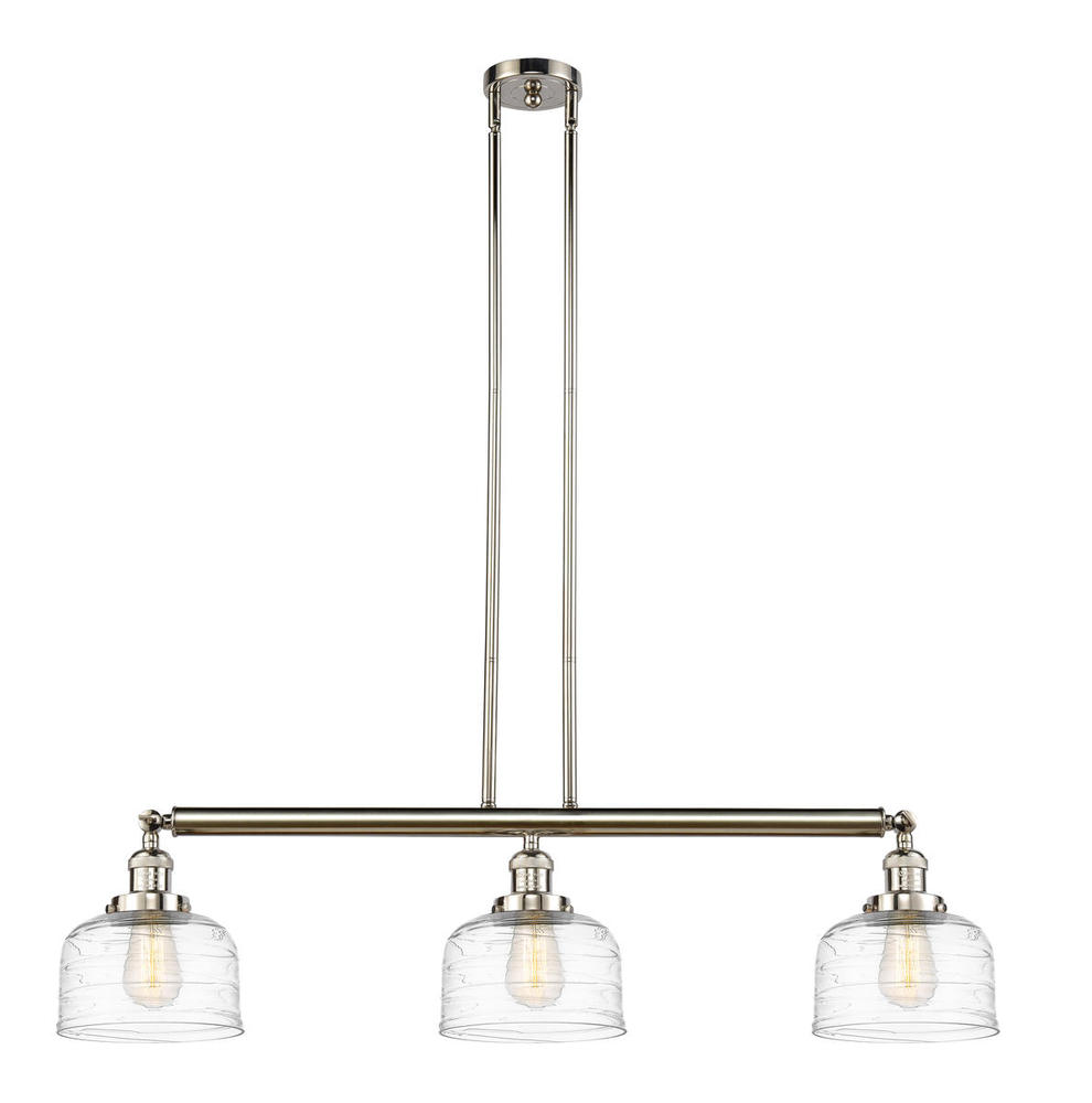 Bell - 3 Light - 41 inch - Polished Nickel - Stem Hung - Island Light