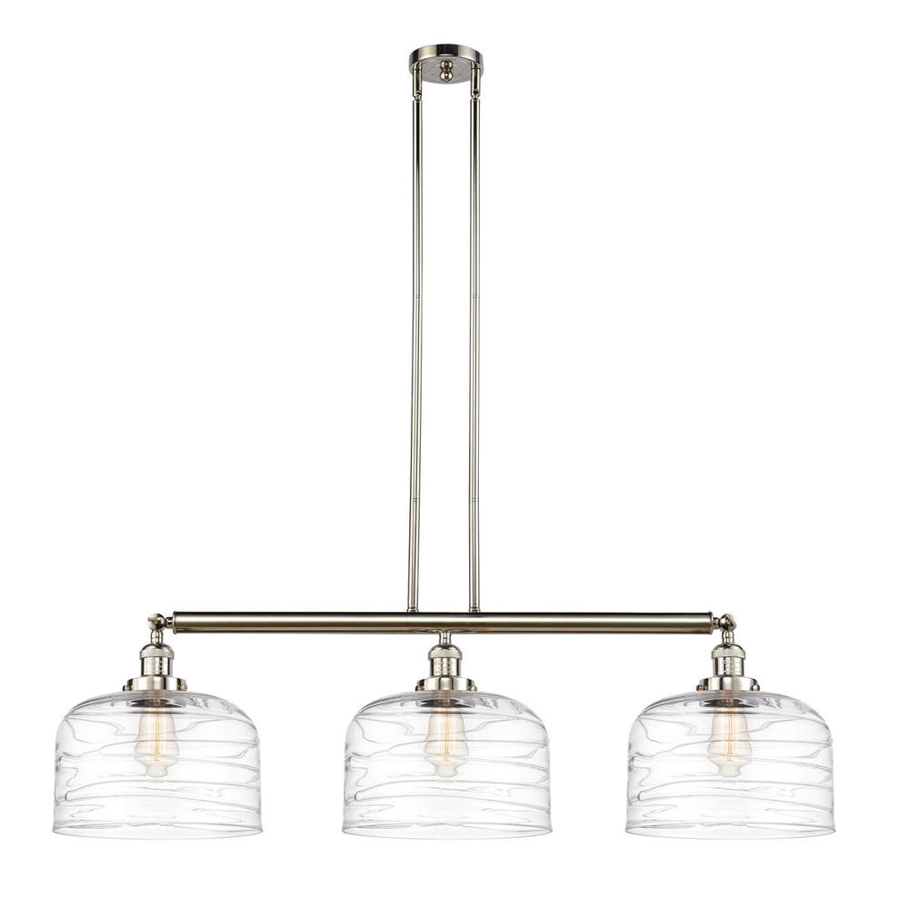 Bell - 3 Light - 42 inch - Polished Nickel - Stem Hung - Island Light