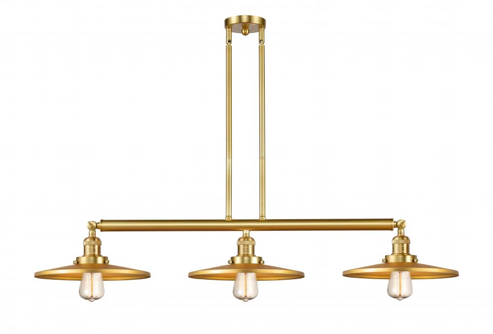 Appalachian - 3 Light - 45 inch - Satin Gold - Stem Hung - Island Light