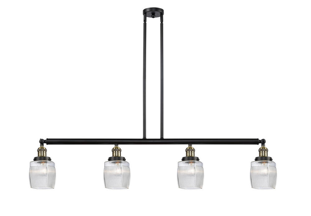 Colton - 4 Light - 50 inch - Black Antique Brass - Stem Hung - Island Light