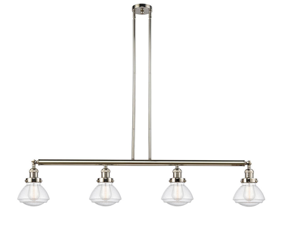 Olean - 4 Light - 51 inch - Polished Nickel - Stem Hung - Island Light