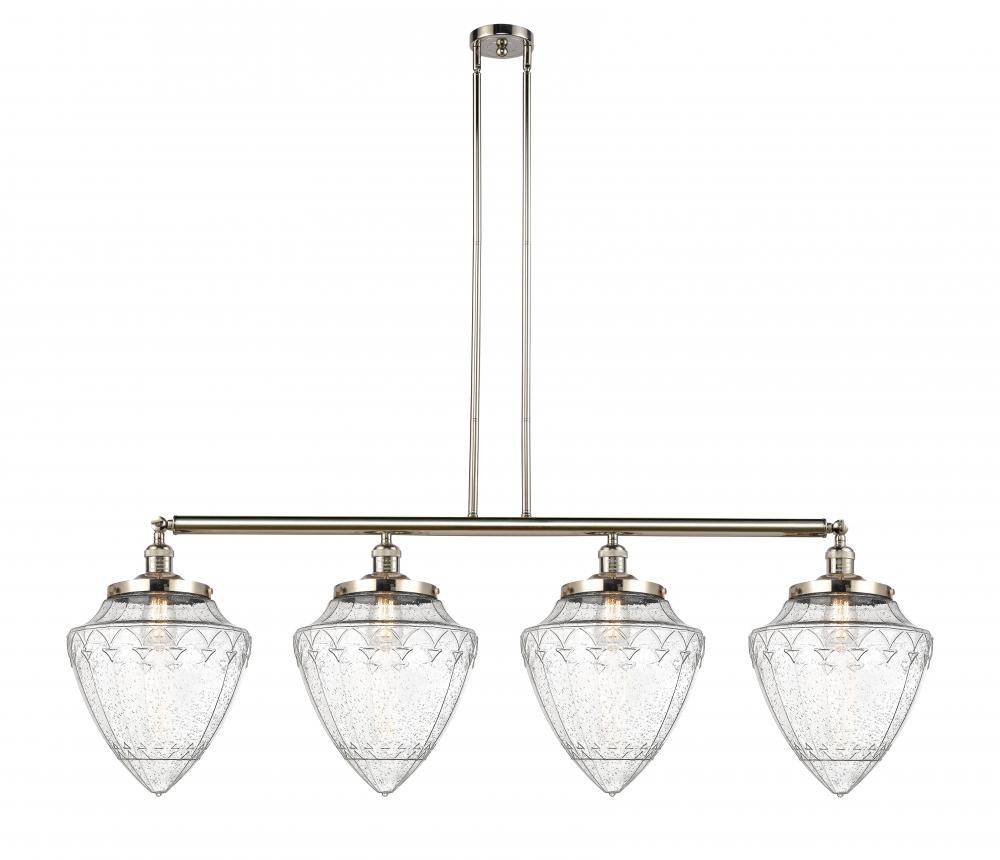 Bullet - 4 Light - 50 inch - Polished Nickel - Stem Hung - Island Light