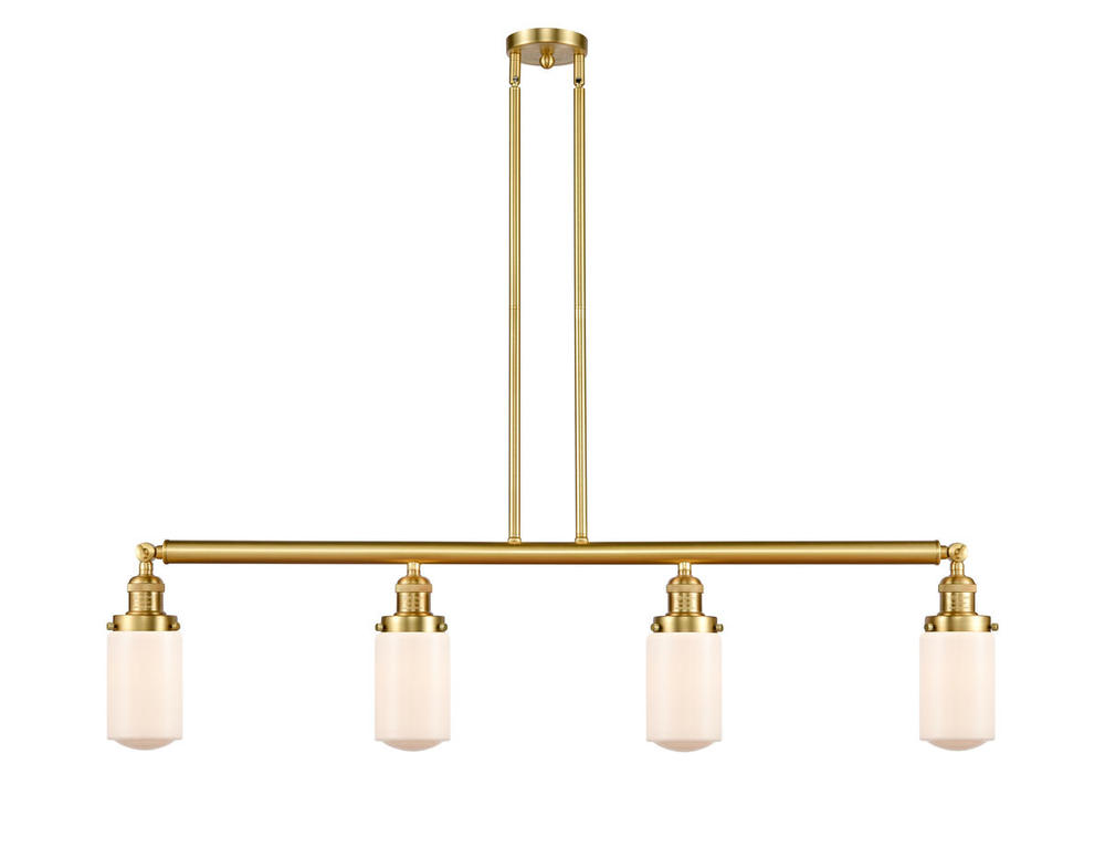 Dover - 4 Light - 49 inch - Satin Gold - Stem Hung - Island Light