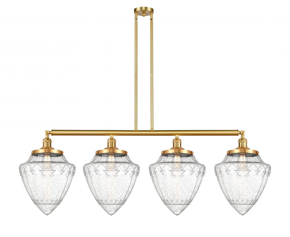 Bullet - 4 Light - 50 inch - Satin Gold - Stem Hung - Island Light