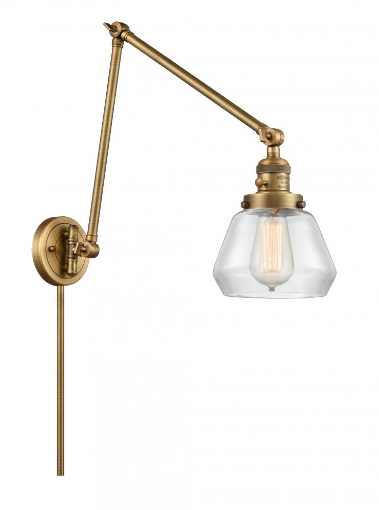 Fulton - 1 Light - 8 inch - Brushed Brass - Swing Arm