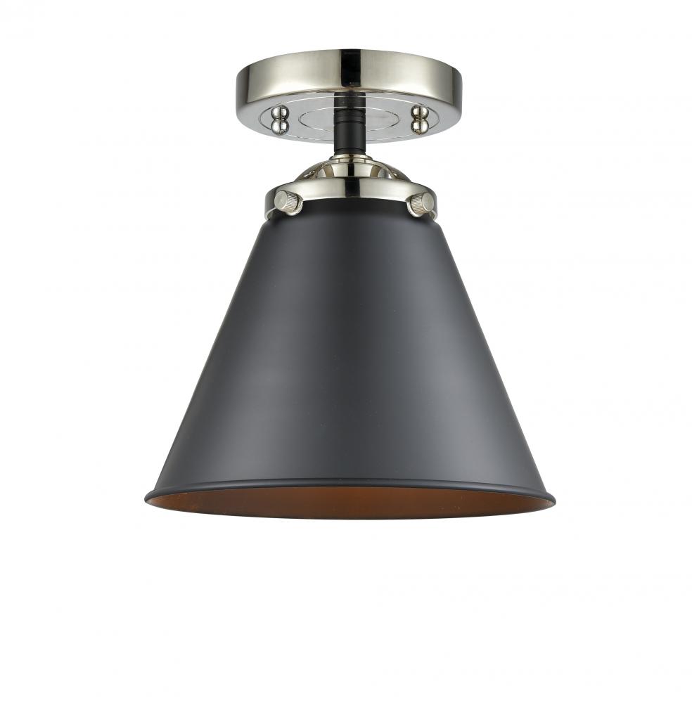 Appalachian - 1 Light - 8 inch - Black Polished Nickel - Semi-Flush Mount