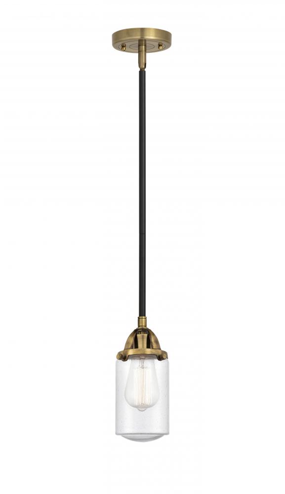 Dover - 1 Light - 5 inch - Black Antique Brass - Cord hung - Mini Pendant