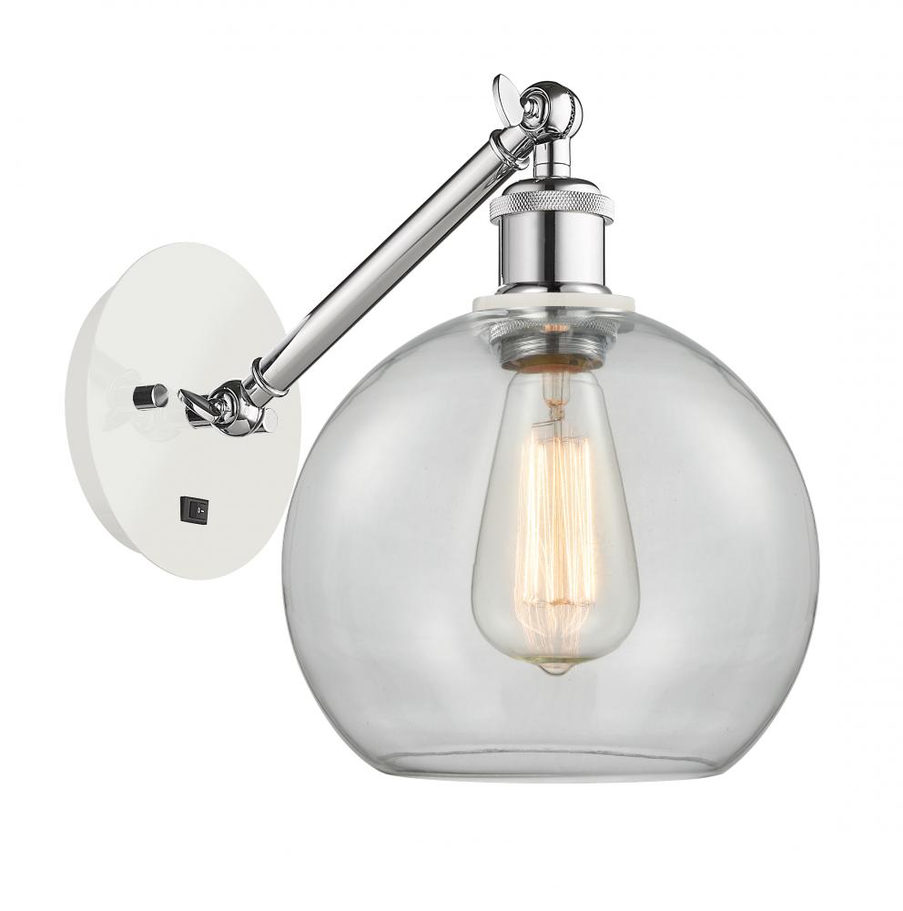 Athens - 1 Light - 8 inch - White Polished Chrome - Sconce