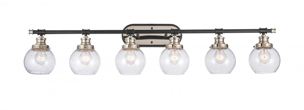 Saybrook - 6 Light - 48 inch - Black Polished Nickel - Bath Vanity Light