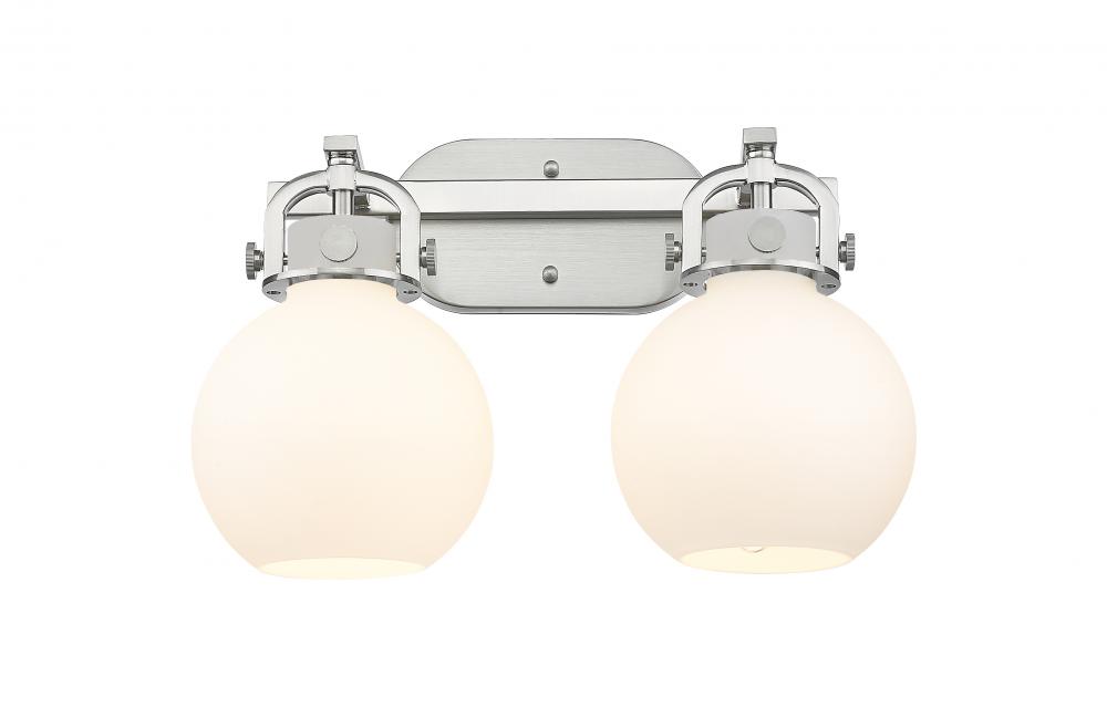 Newton Sphere - 2 Light - 17 inch - Brushed Satin Nickel - Bath Vanity Light