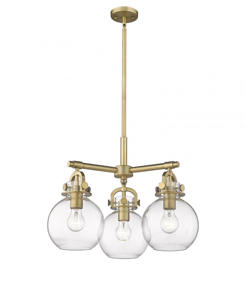 Newton Sphere - 3 Light - 21 inch - Brushed Brass - Pendant