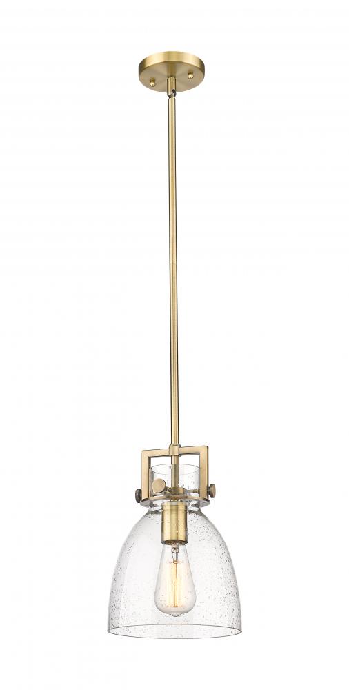 Newton Bell - 1 Light - 8 inch - Brushed Brass - Mini Pendant