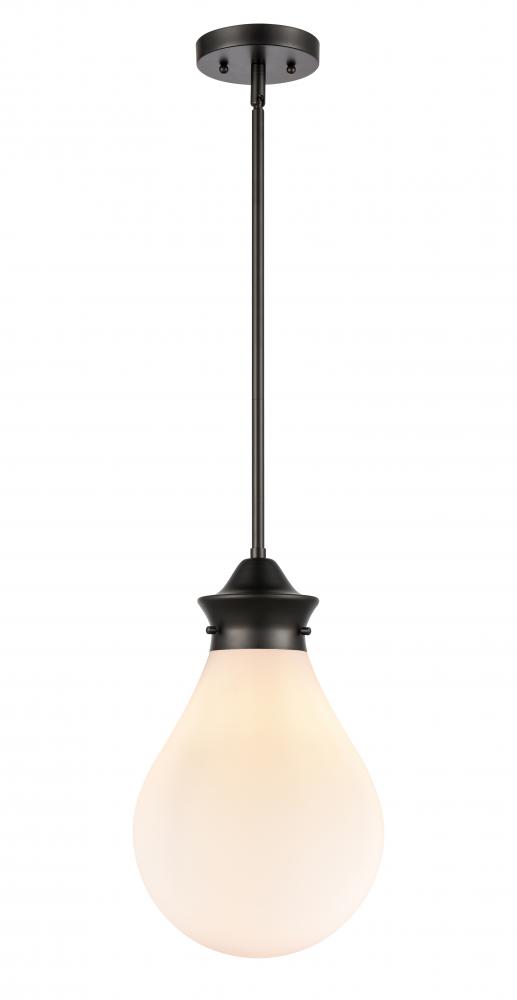 Genesis - 1 Light - 10 inch - Matte Black - Cord hung - Mini Pendant