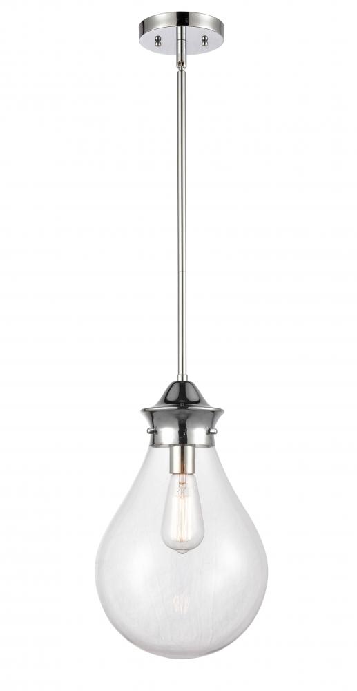 Genesis - 1 Light - 10 inch - Polished Chrome - Cord hung - Mini Pendant