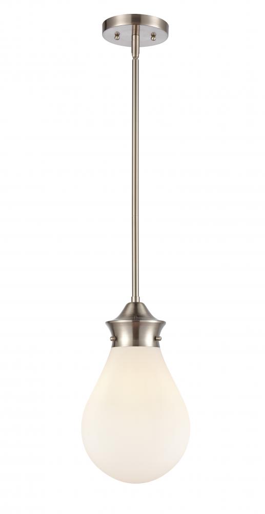 Genesis - 1 Light - 8 inch - Satin Nickel - Cord hung - Mini Pendant