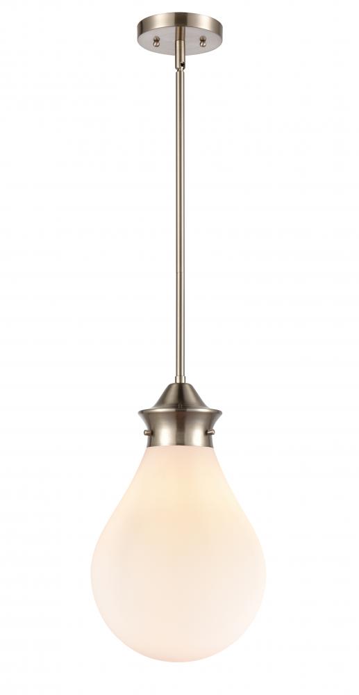 Genesis - 1 Light - 10 inch - Satin Nickel - Cord hung - Mini Pendant