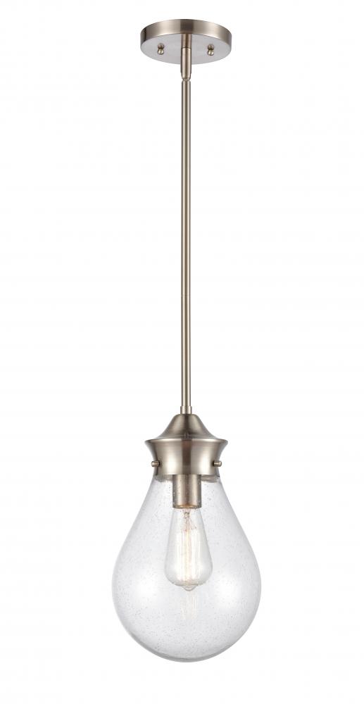 Genesis - 1 Light - 8 inch - Satin Nickel - Cord hung - Mini Pendant