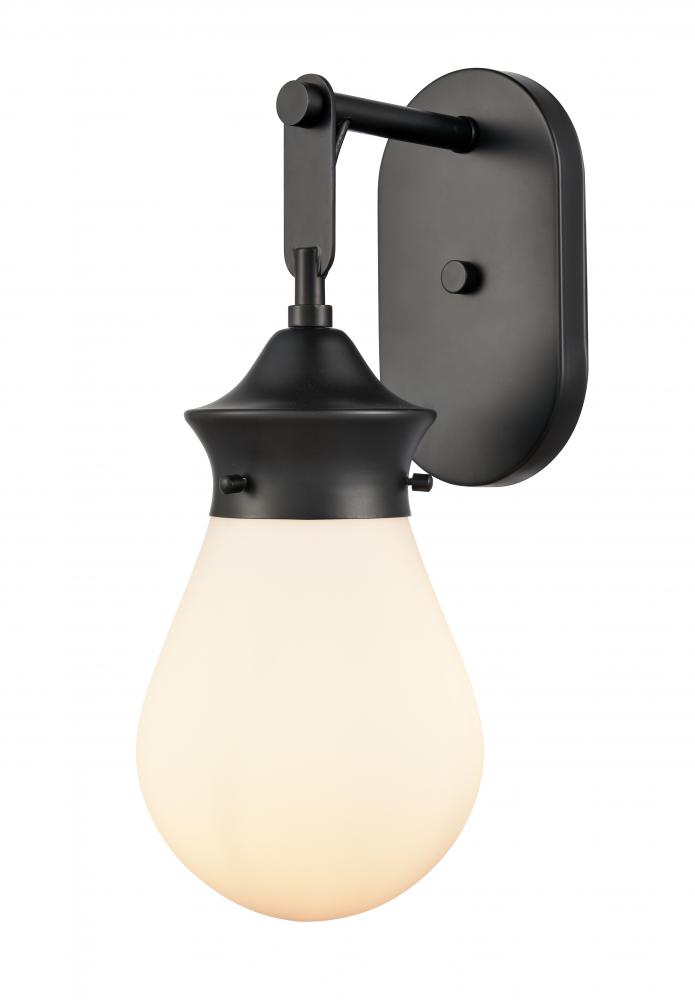 Genesis - 1 Light - 6 inch - Matte Black - Bath Vanity Light