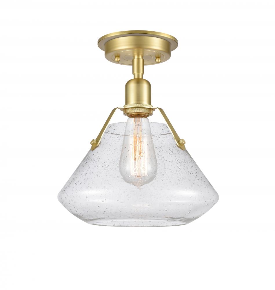 Luna - 1 Light - 11 inch - Satin Brass - Flush Mount