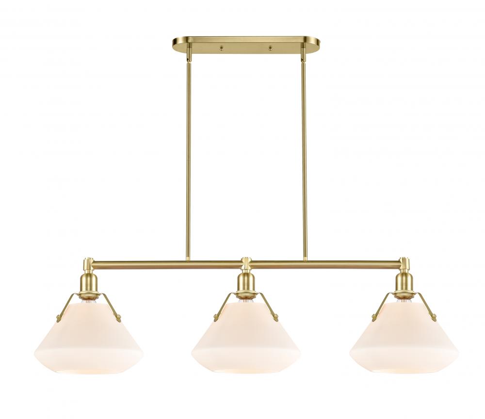 Luna - 3 Light - 42 inch - Satin Brass - Cord hung - Island Light