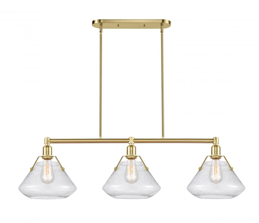 Luna - 3 Light - 42 inch - Satin Brass - Cord hung - Island Light