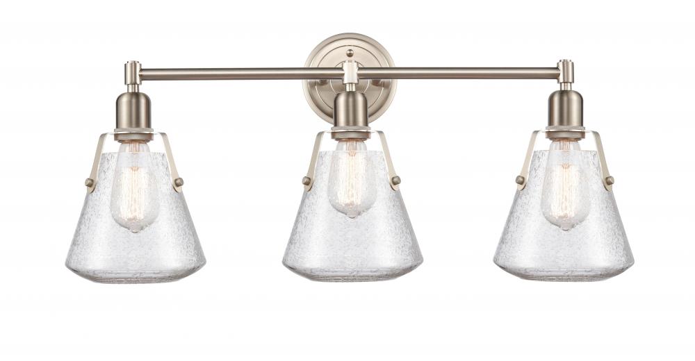 Luna - 3 Light - 29 inch - Satin Nickel - Bath Vanity Light