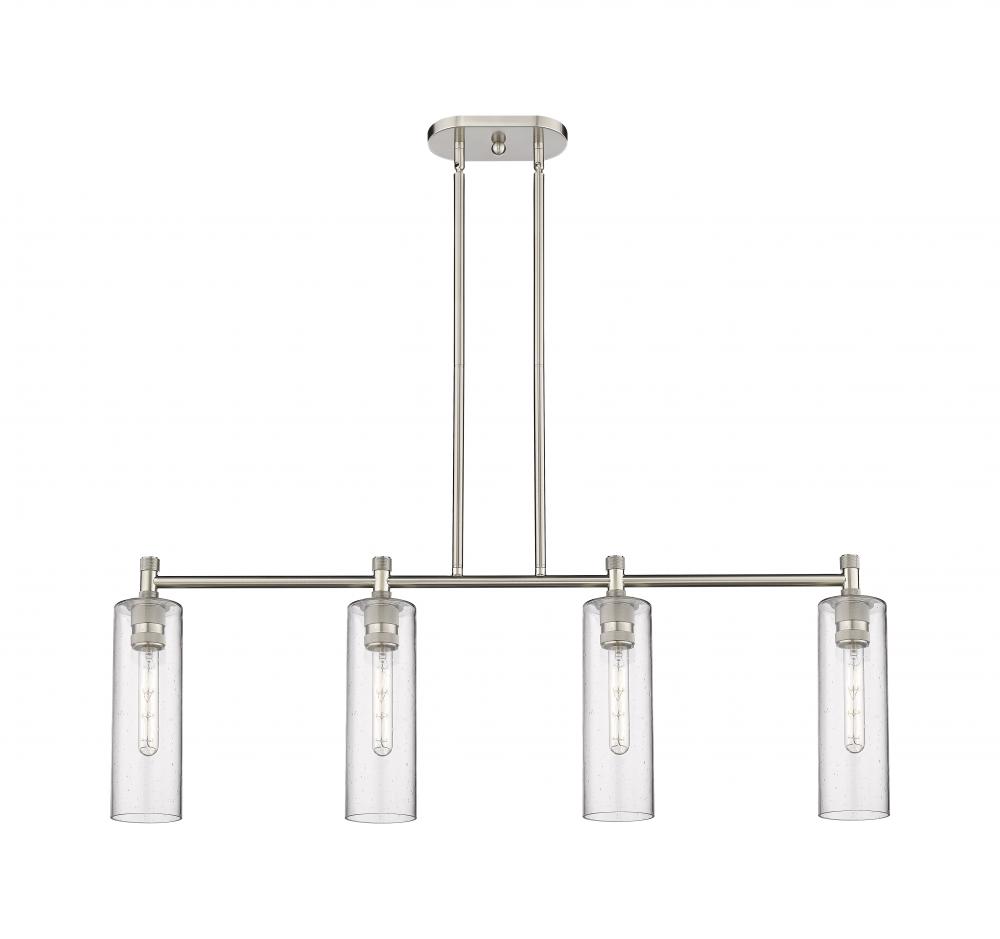 Crown Point - 4 Light - 44 inch - Satin Nickel - Island Light