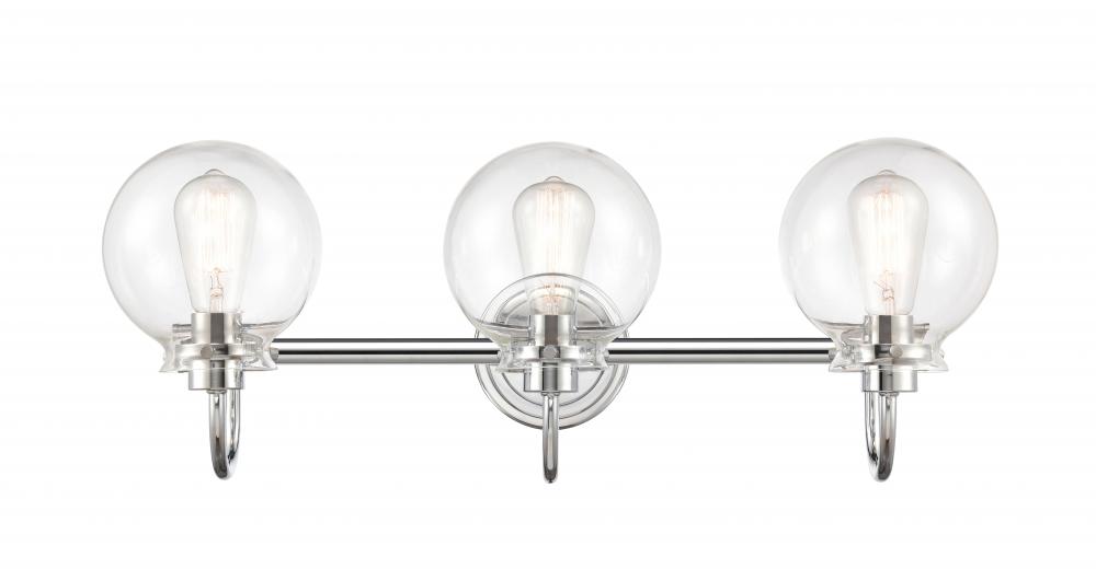 Olivia - 3 Light - 27 inch - Polished Chrome - Bath Vanity Light