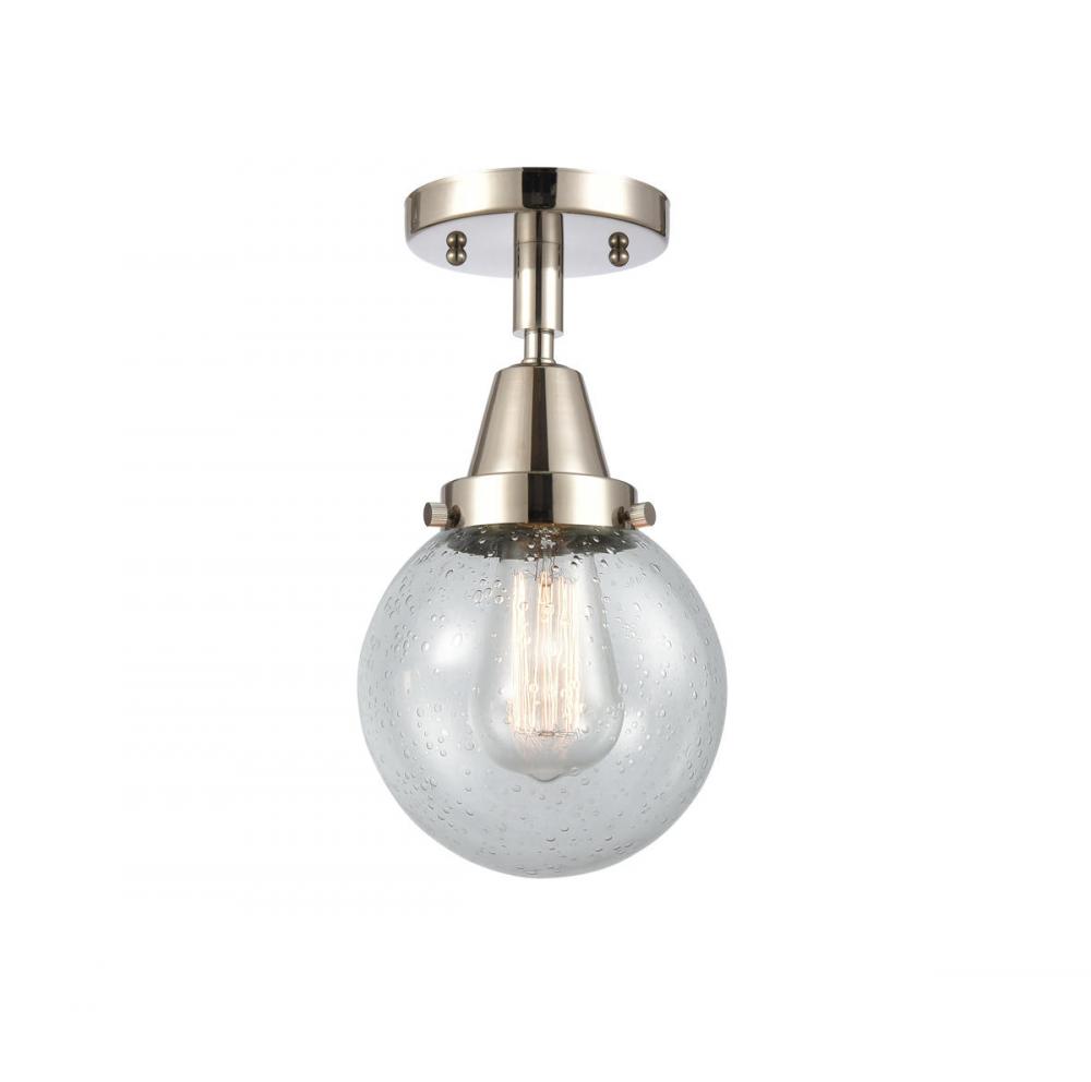 Beacon - 1 Light - 6 inch - Polished Nickel - Flush Mount