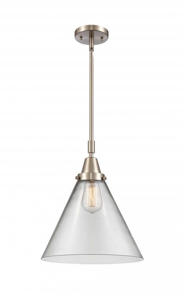 Cone - 1 Light - 12 inch - Brushed Satin Nickel - Mini Pendant