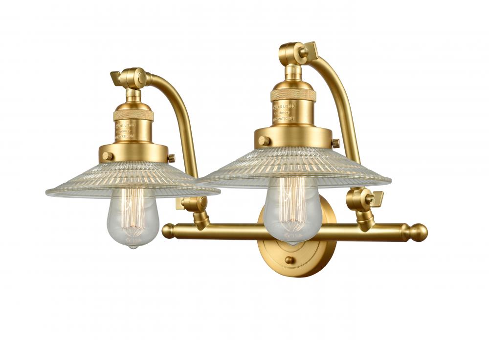 Halophane - 2 Light - 18 inch - Satin Gold - Bath Vanity Light