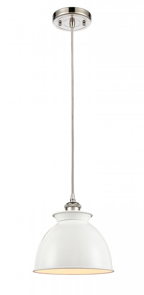 Adirondack - 1 Light - 8 inch - Polished Nickel - Cord hung - Mini Pendant