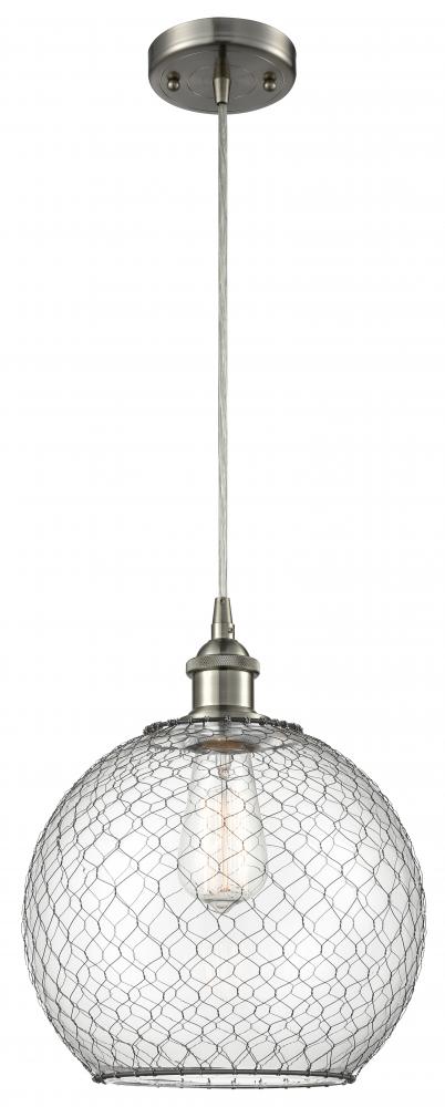 Large Farmhouse Chicken Wire 1 Light Mini Pendant