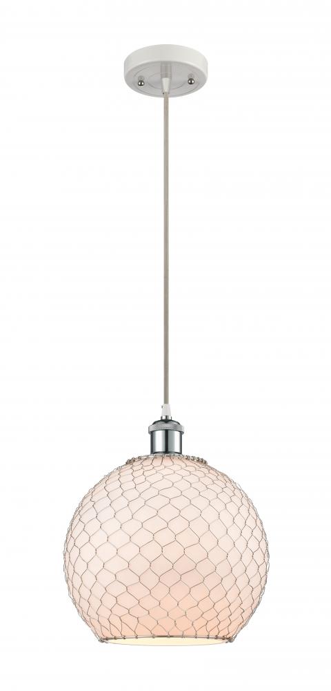 Large Farmhouse Chicken Wire 1 Light Mini Pendant