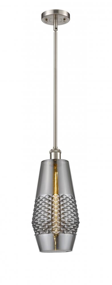 Windham - 1 Light - 7 inch - Brushed Satin Nickel - Mini Pendant