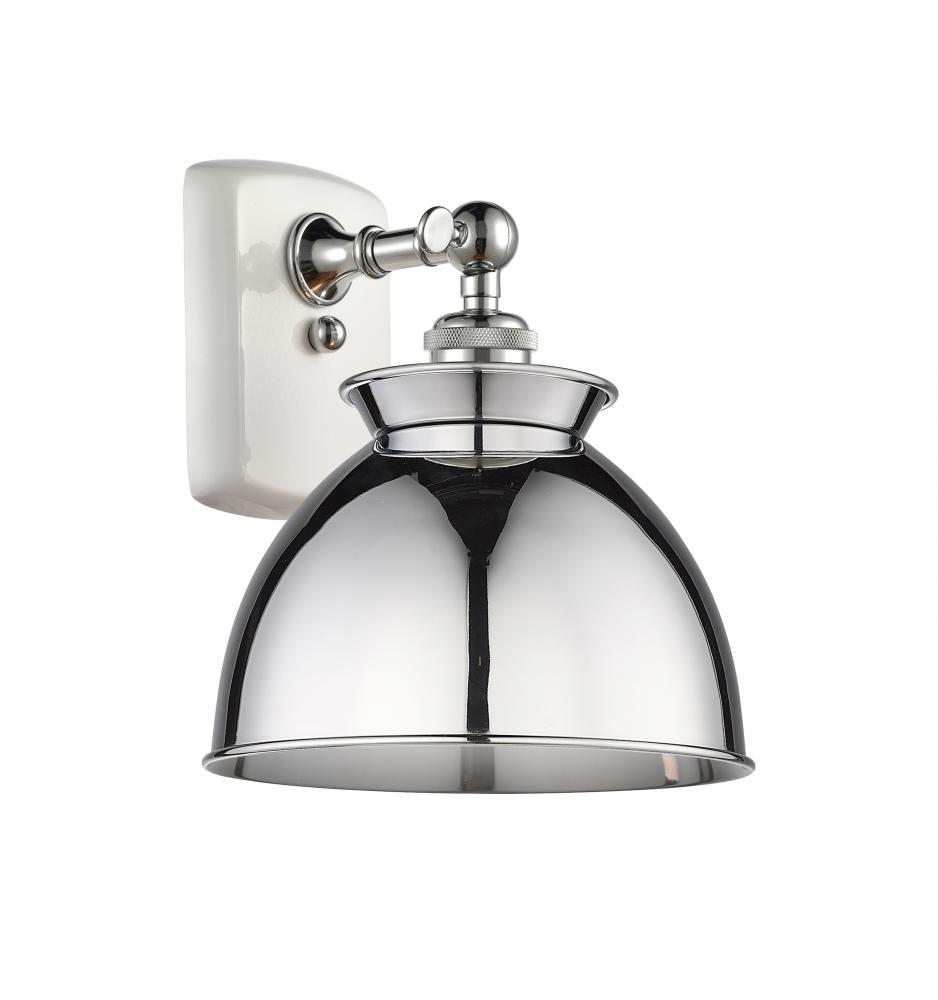 Adirondack - 1 Light - 8 inch - White Polished Chrome - Sconce