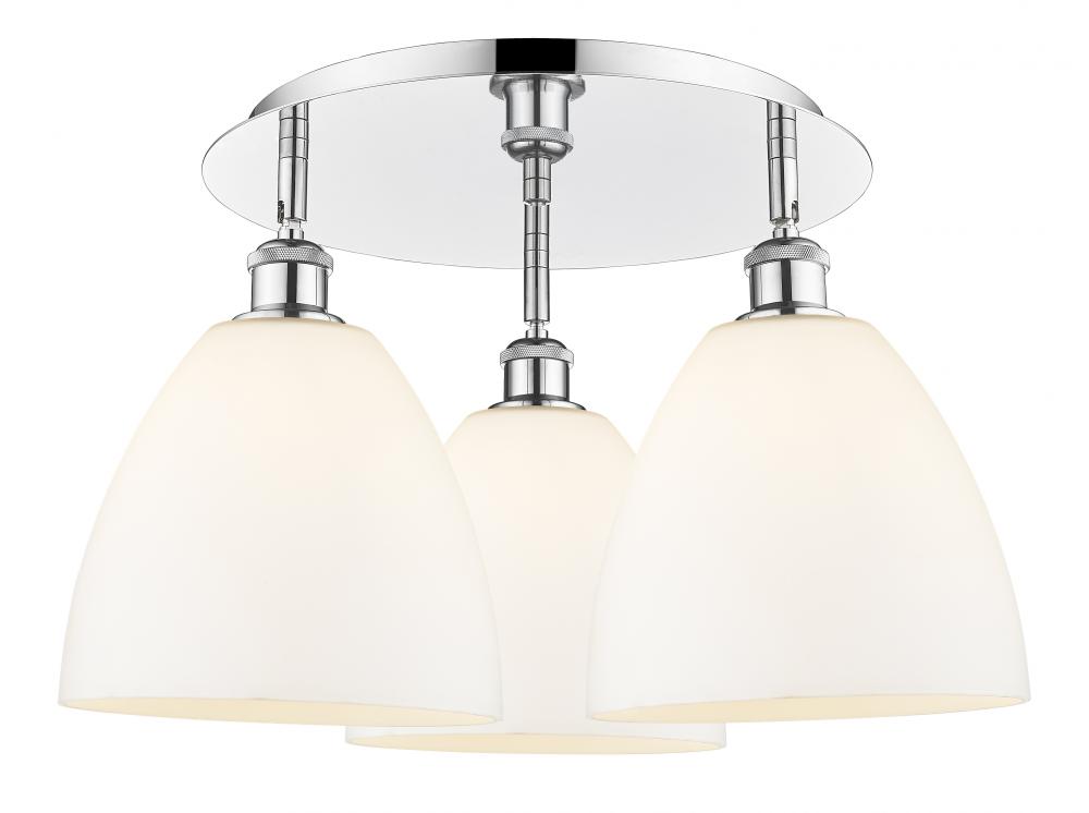 Bristol - 3 Light - 21 inch - Polished Chrome - Flush Mount