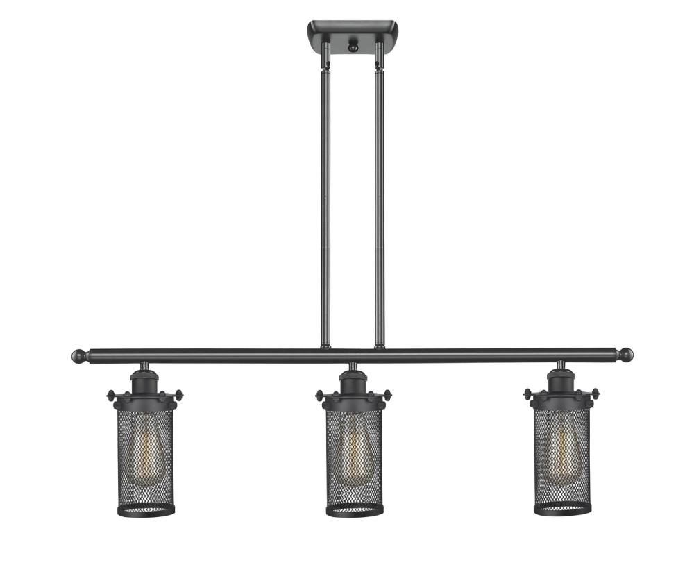 Bleecker - 3 Light - 36 inch - Matte Black - Cord hung - Island Light