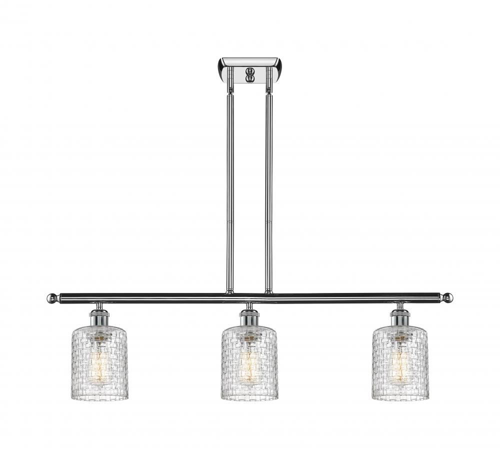 Cobbleskill - 3 Light - 36 inch - Polished Chrome - Cord hung - Island Light